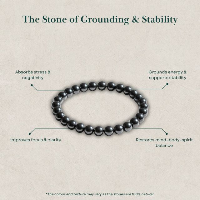 AstroLucrum Hematite Stress Reliever Bracelet