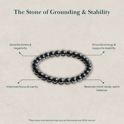 AstroLucrum Hematite Stress Reliever Bracelet