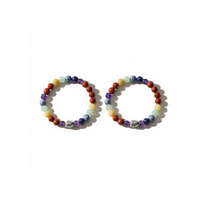 AstroLucrum Seven Chakra Buddha Bracelet Couple Combo
