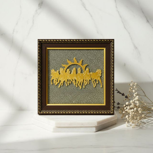 AstroLucrum Seven Horses Pyrite Frame