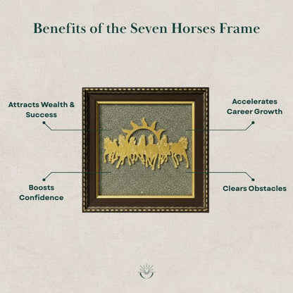 AstroLucrum Seven Horses Pyrite Frame with Pyrite Bracelet Combo