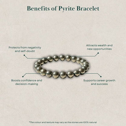 AstroLucrum Seven Horses Pyrite Frame with Pyrite Bracelet Combo