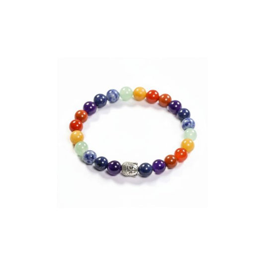 AstroLucrum Seven Chakra Black Onyx Energy & Protection Bracelet