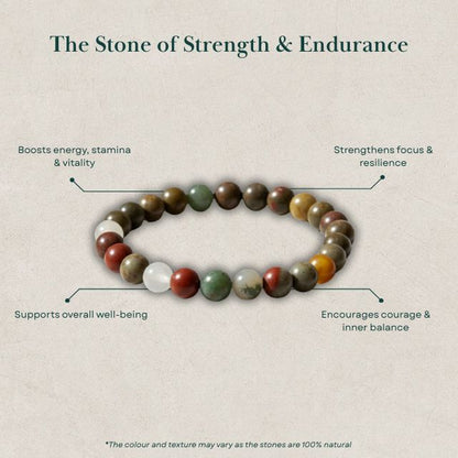 AstroLucrum Blood Stone Physical & Mental Vitality Bracelet
