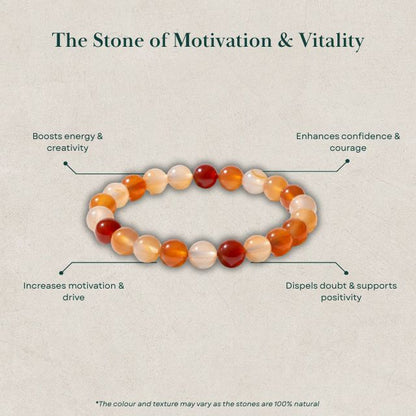 AstroLucrum Carnelian Power Enhancer Bracelet